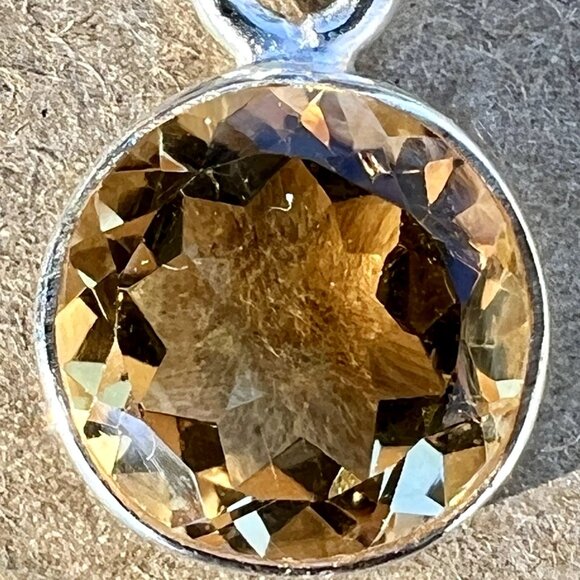 Sundance $148 NEW CITRINE NOVEMBER BIRTHDAY Sterling Silver Pendant 18" Necklace - Picture 5 of 11
